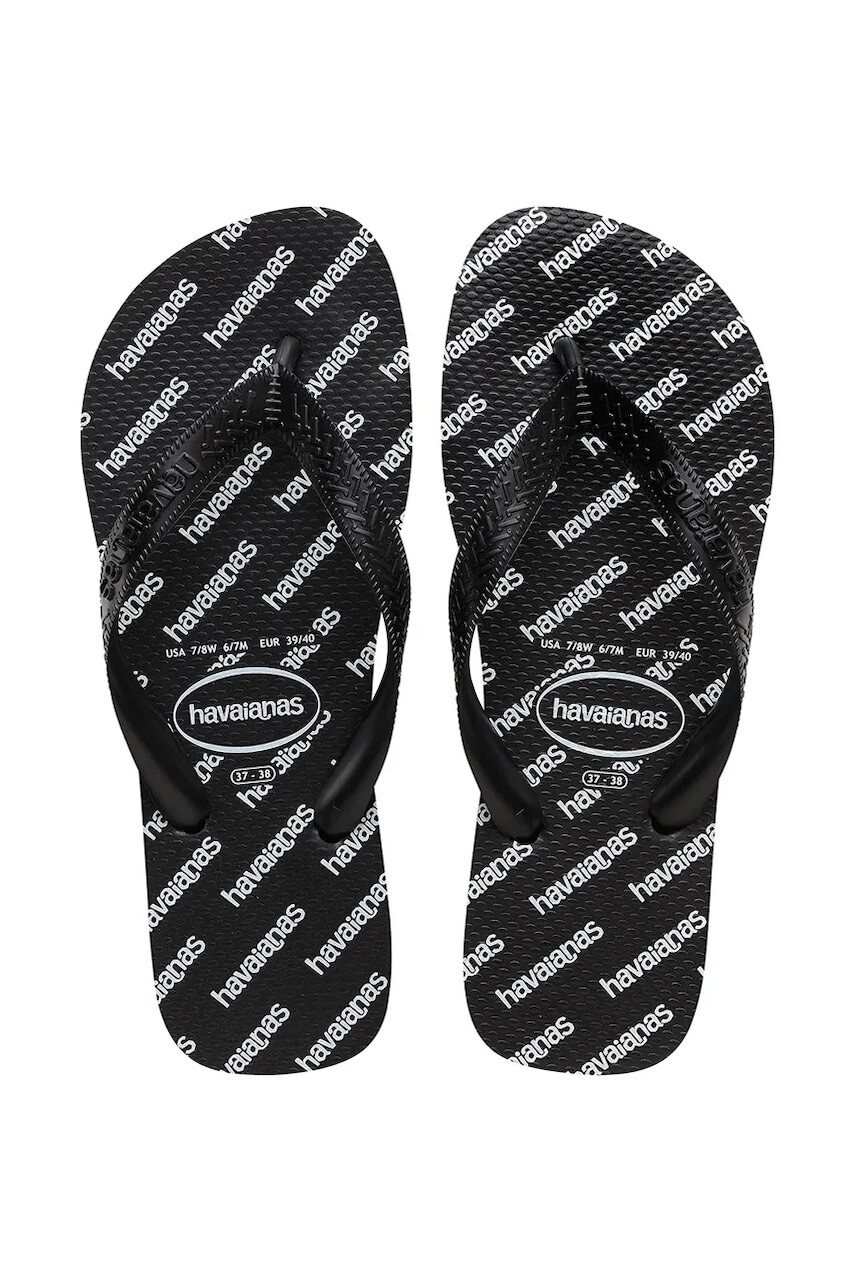 Šľapky Havaianas TOP LOGOMANIA ESSENTIAL BALLET čierna farba, 4149891.0090