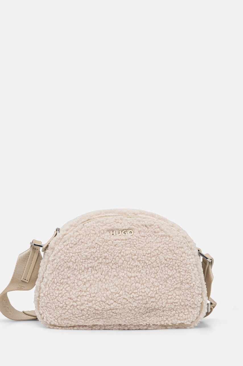 Kabelka HUGO béžová farba, 50552297