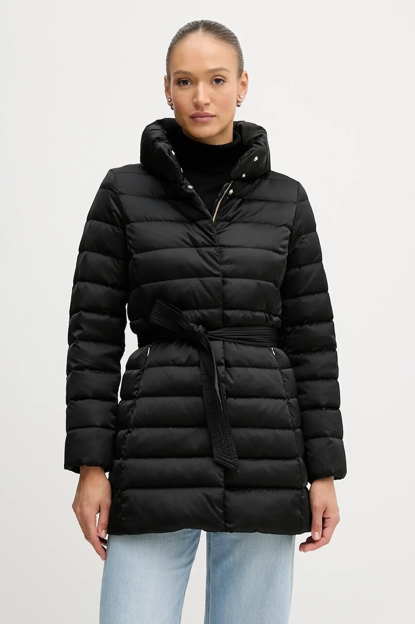 Páperová bunda Geox BETTANIE čierna farba, prechodná, W5626N T3122