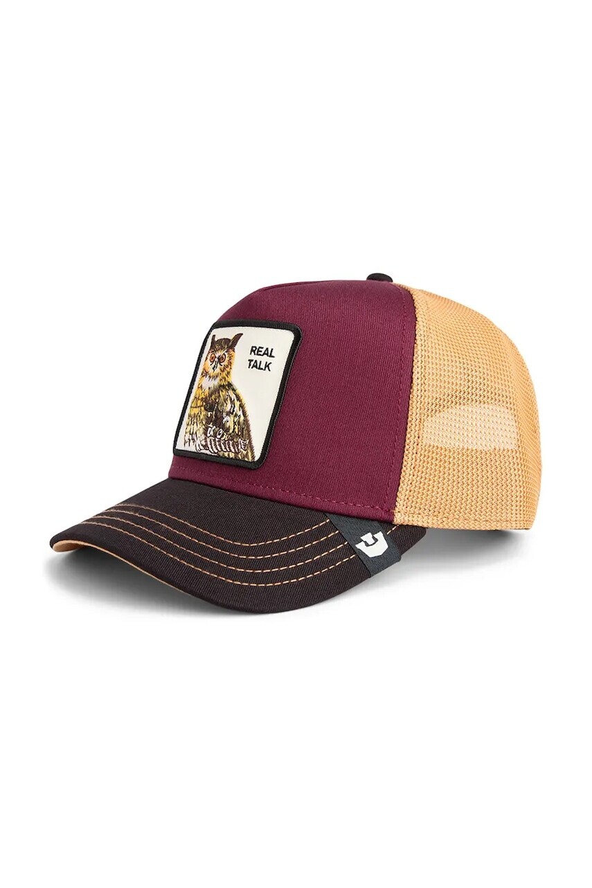 Šiltovka Goorin Bros Tricolor Owl bordová farba, 101-2338