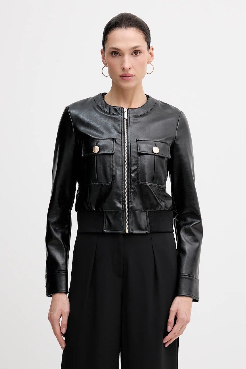 Bunda Sisley čierna farba, prechodná, 24IMLN05V