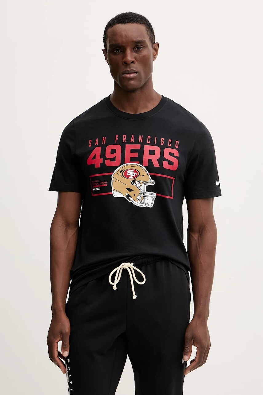 Bavlnené tričko Nike SS Helmet Essential Tee pánske, čierna farba, s potlačou, N199-00A-9B-LQC