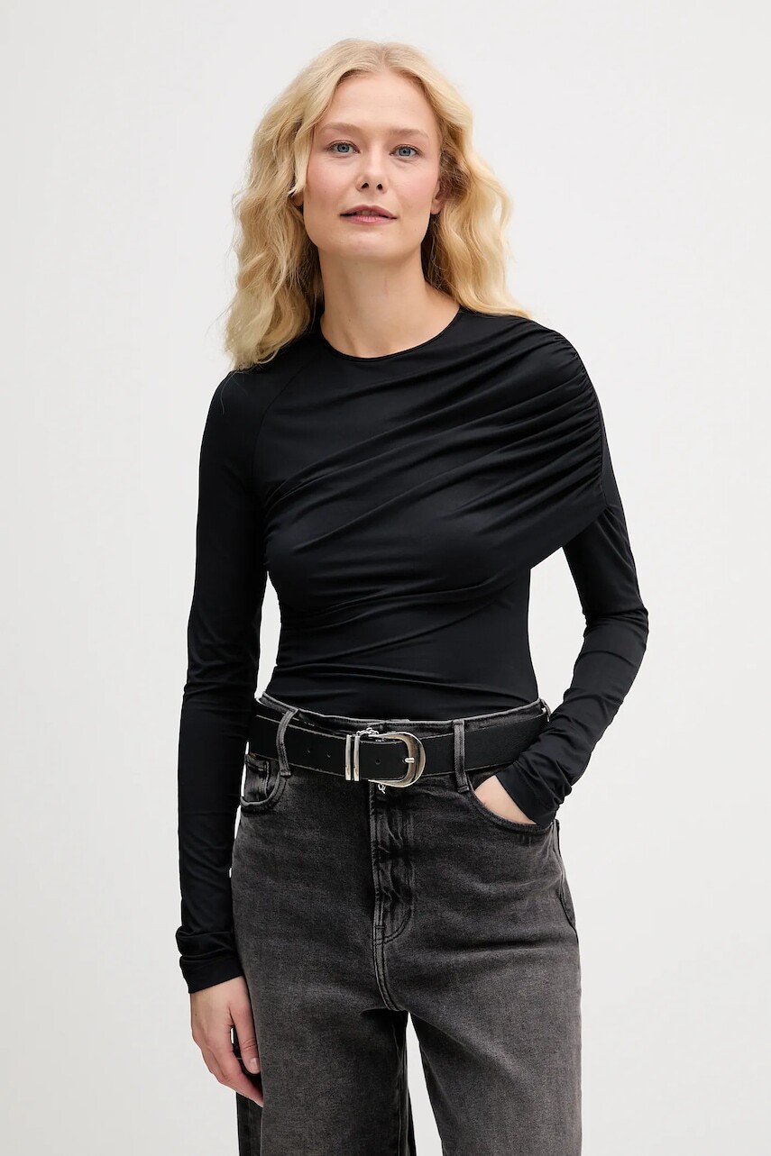 Tričko s dlhým rukávom Aniye By čierna farba, 181150