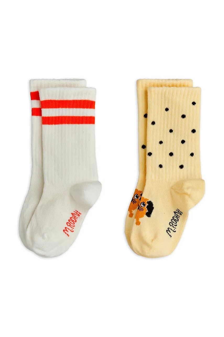 Detské ponožky Mini Rodini Doggie 2-pak biela farba, 26160114