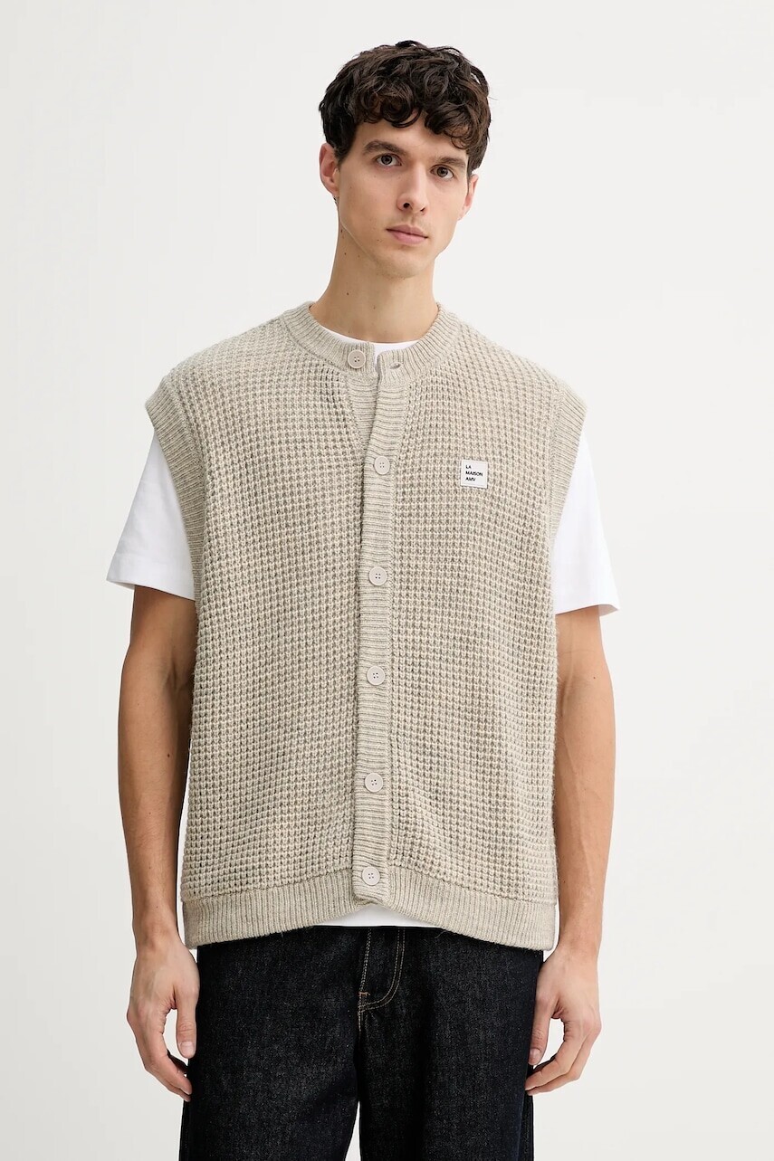 Vesta s prímesou vlny American Vintage béžová farba, MCRA19B
