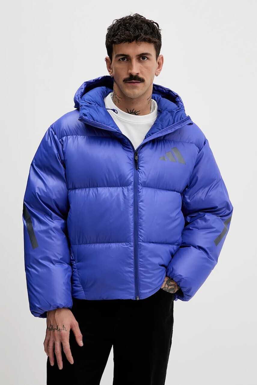 Páperová bunda adidas adidas x Z.N.E modrá farba, zimná, JW1515