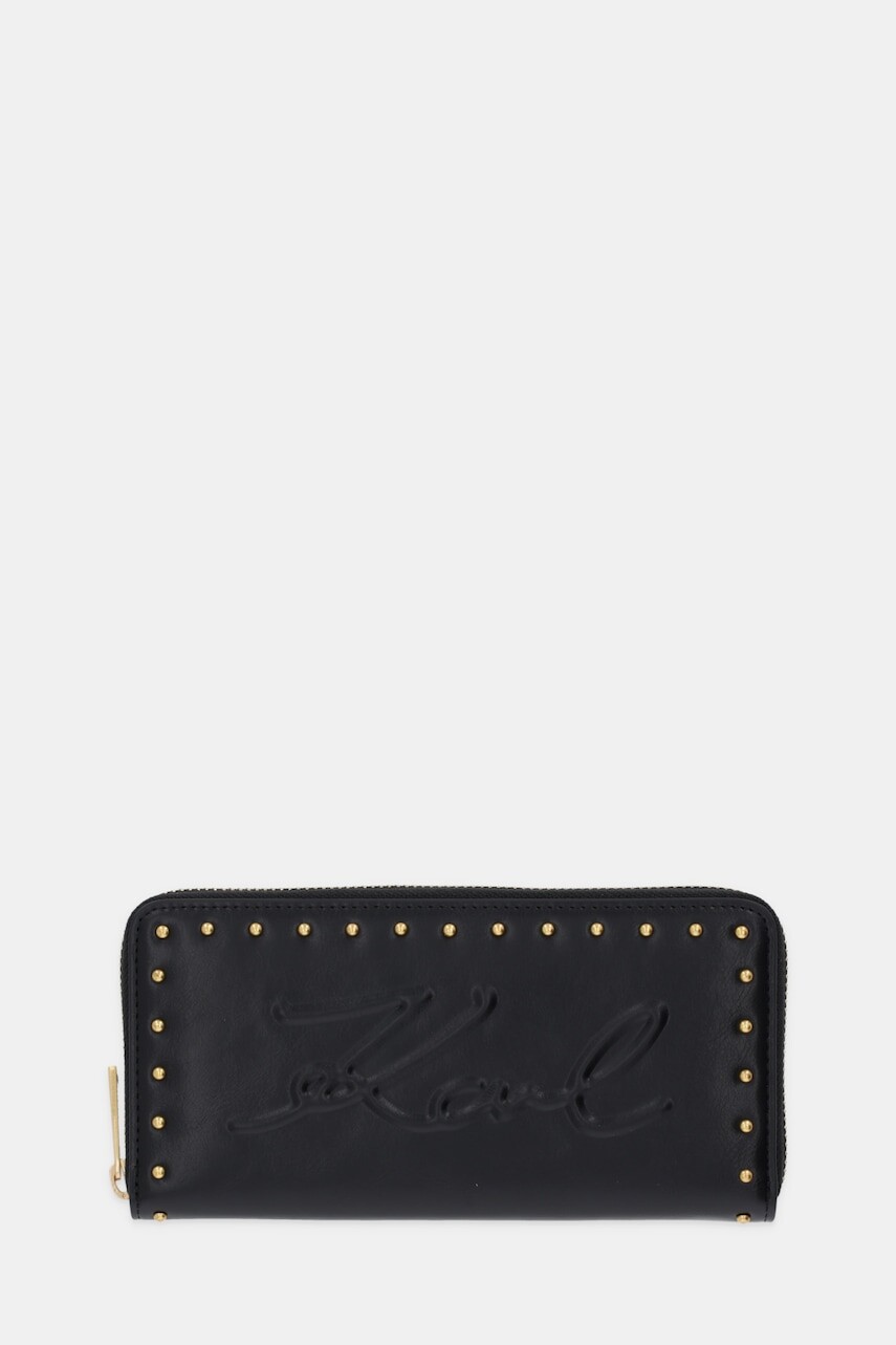 Peňaženka Karl Lagerfeld K/VILLE dámska, čierna farba, B1W32074