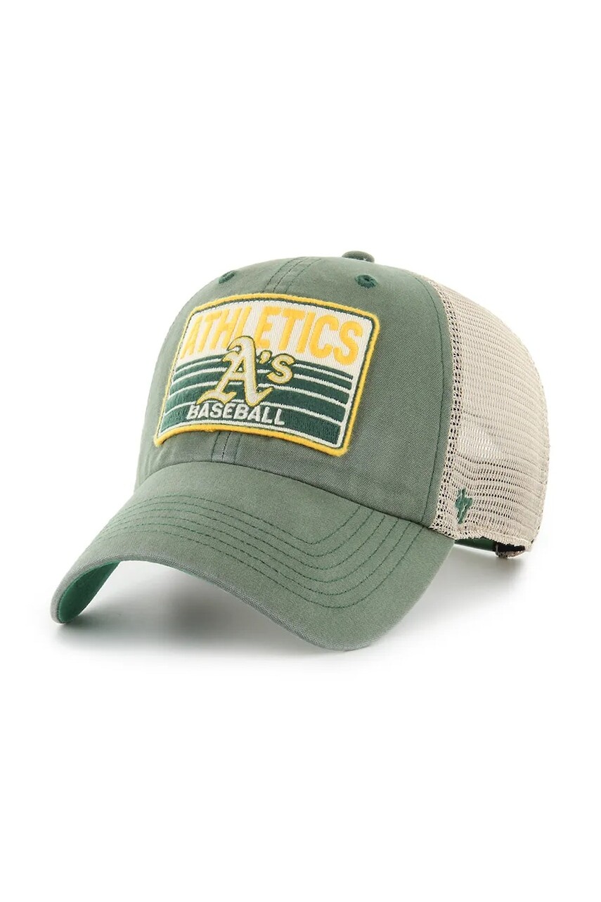 Šiltovka 47 brand MLB Oakland Athletics Four Stroke zelená farba, B-FRSTK18BXP-BTB