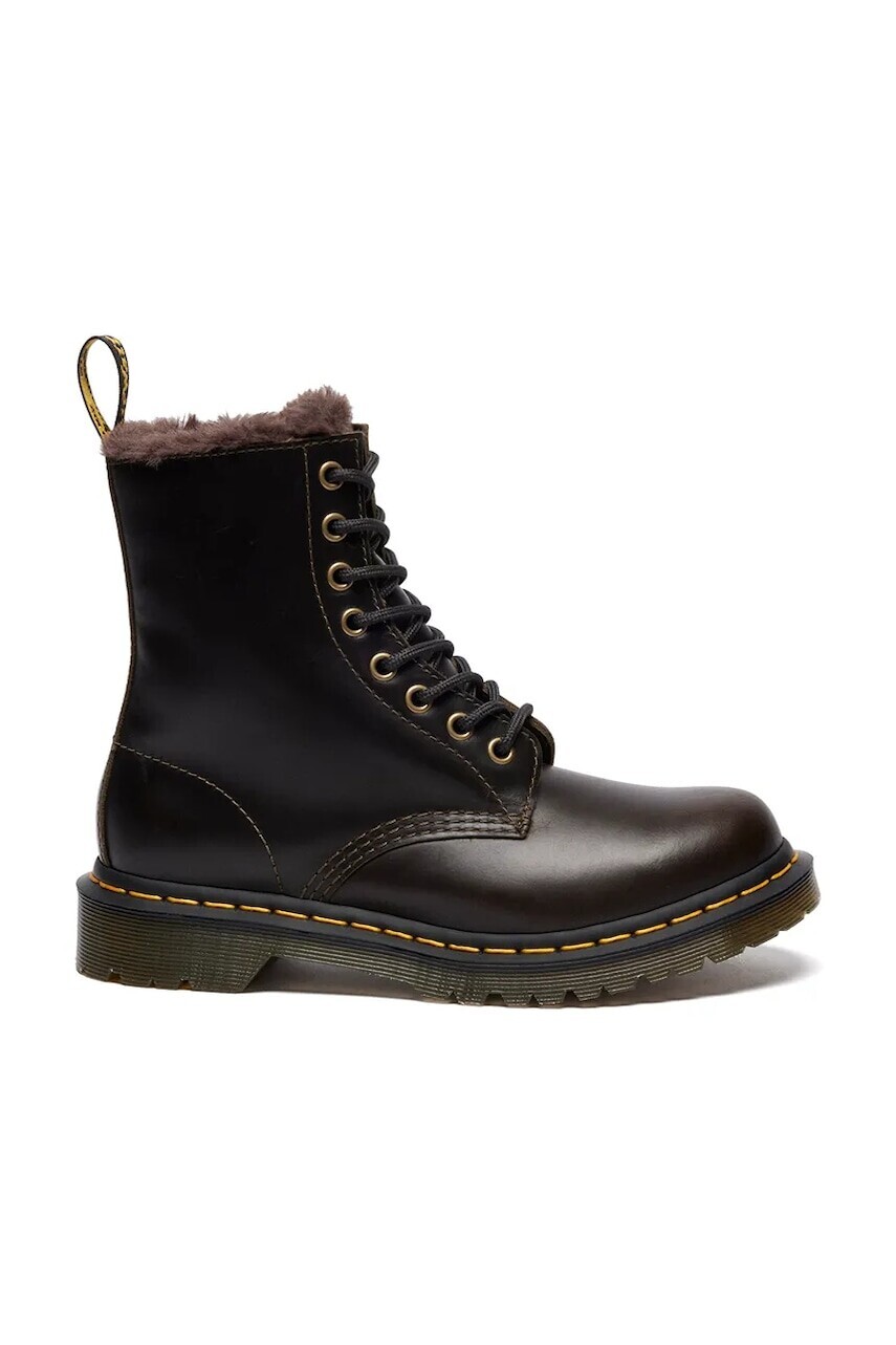 Kožené workery Dr. Martens 1460 Serena hnedá farba, na platforme, jemne zateplené, DM41414020