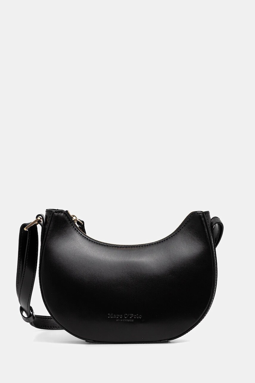 Kožená kabelka Marc O'Polo čierna farba, 5000009277