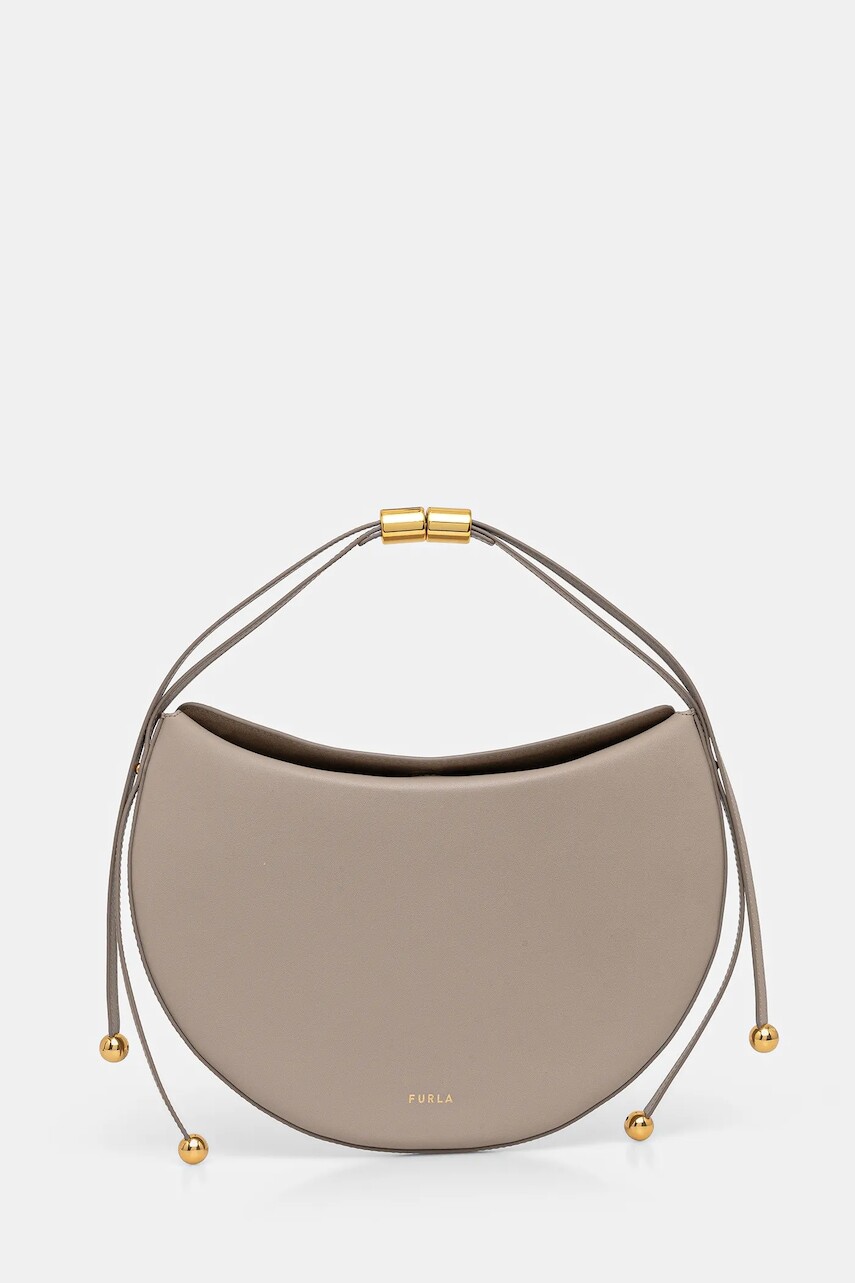 Kožená kabelka Furla Moonstone M Shoulder Bag béžová farba, WB01868 BX3104 4488S