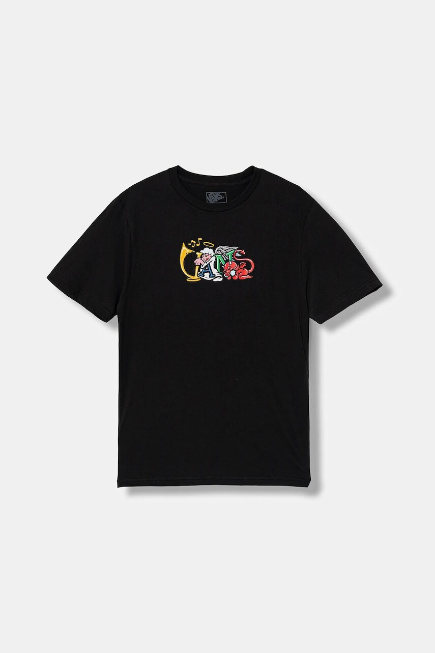 Detské bavlnené tričko Vans Vans Good Baddy SS čierna farba, vzorované, VN000PY7BLK1