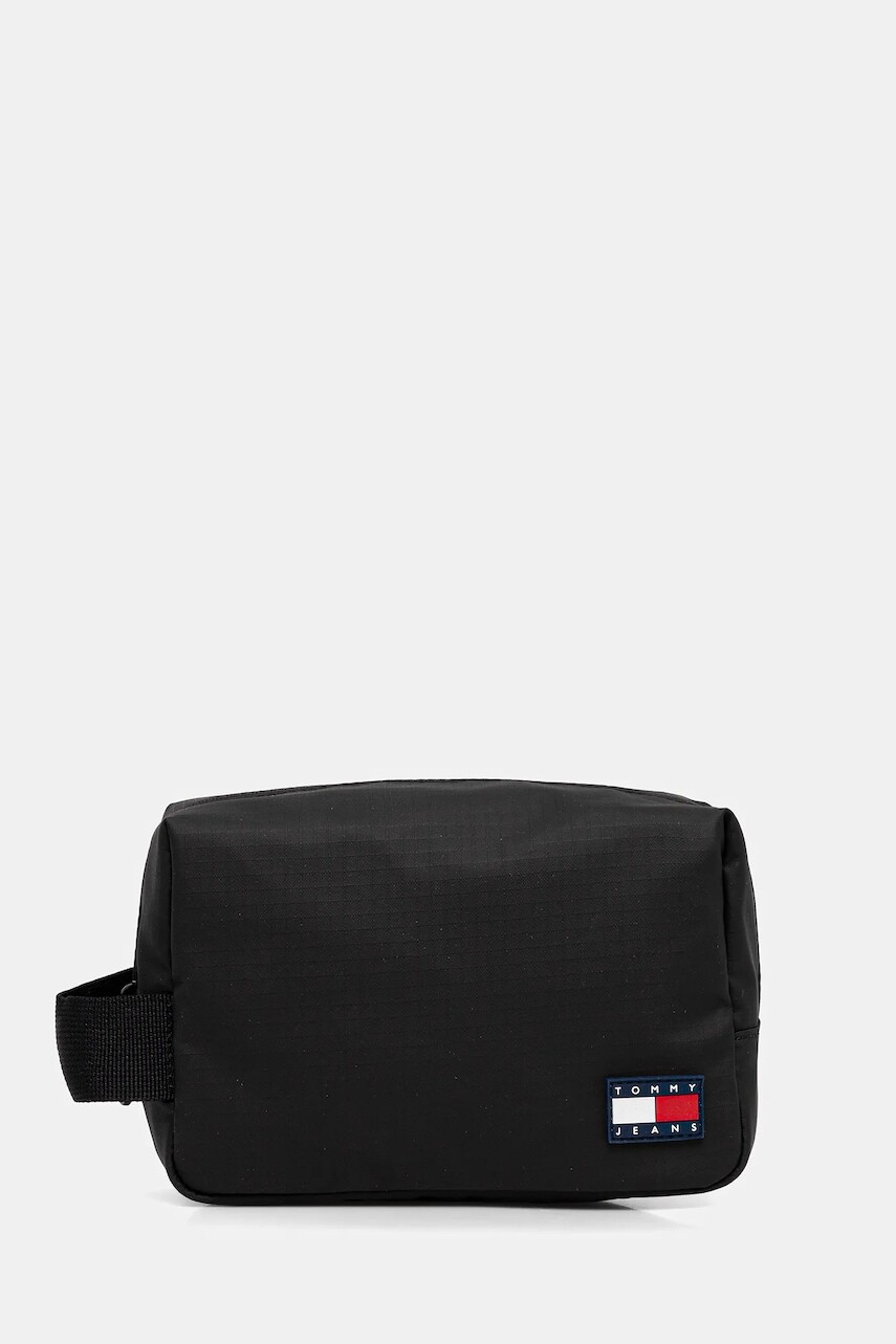 Kozmetická taška Tommy Jeans čierna farba, AM0AM13862