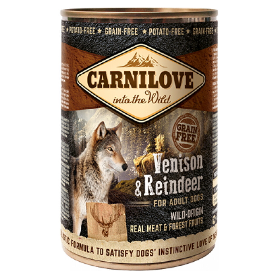 CARNILOVE Dog venison + reindeer grain free pre psov 400 g