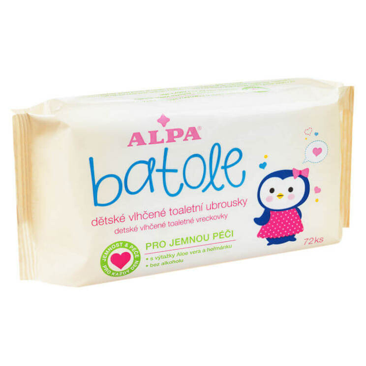 BATOLE Detské vlhčené vreckovky 1x72ks