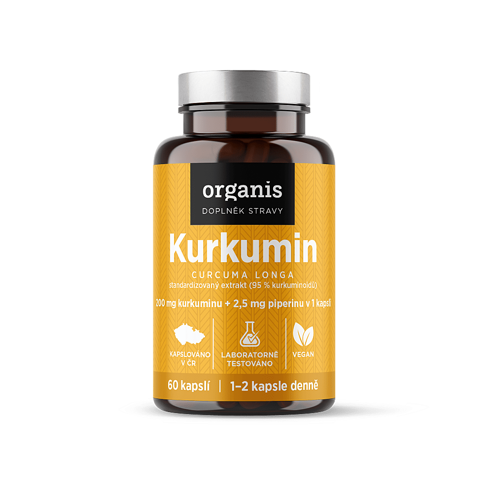 ORGANIS Kurkumín + piperín 60 kapsúl