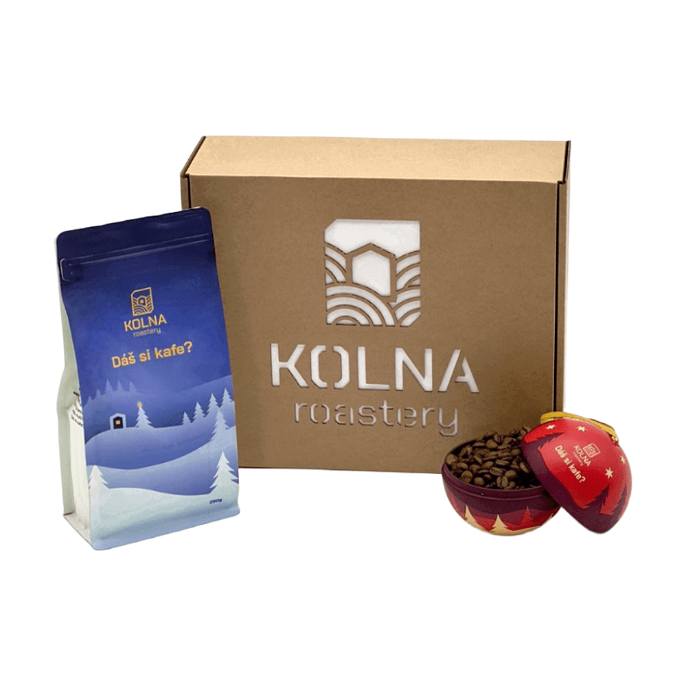 KOLNA Vianočná sada káva vrecko 250 g + káva ozdoba 100 g