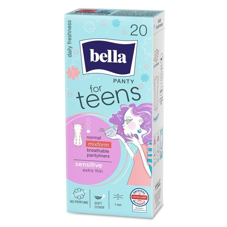 BELLA For Teens slipové vložky Sensitive 20 kusov v balení