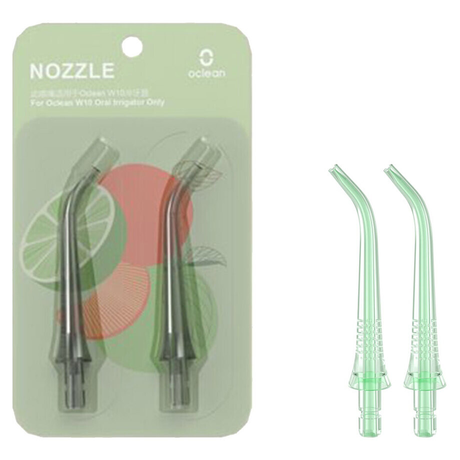 OCLEAN Náhradné trysky ústnej sprchy N10-W10 Zelené 2 kusy