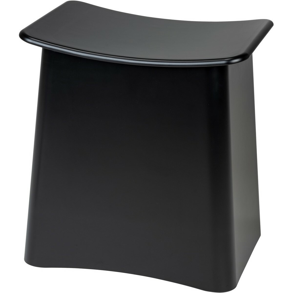 Wenko Kúpeľňová stolička s priestorom na bielizeň Wing, čierna, 45 x 33 x 48 cm