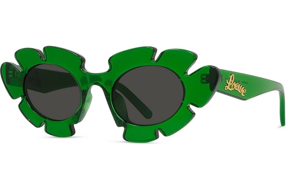 Loewe Curvy Green Cat Eye Sunglasses - ONE SIZE (47)