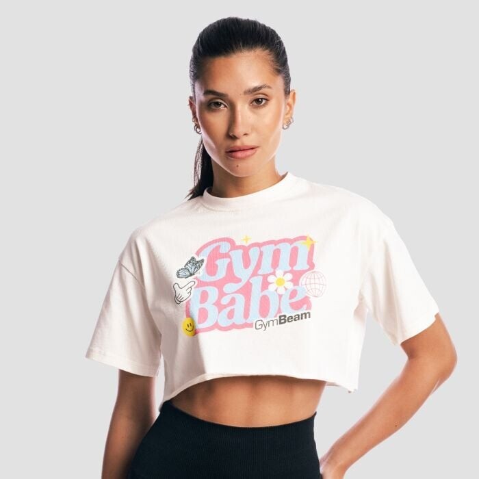 GymBeam Dámske tričko GymBabe Cream  XS