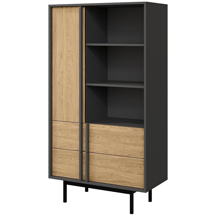 Vitrína Alsy 4 Olejovaný dub/Antracit
