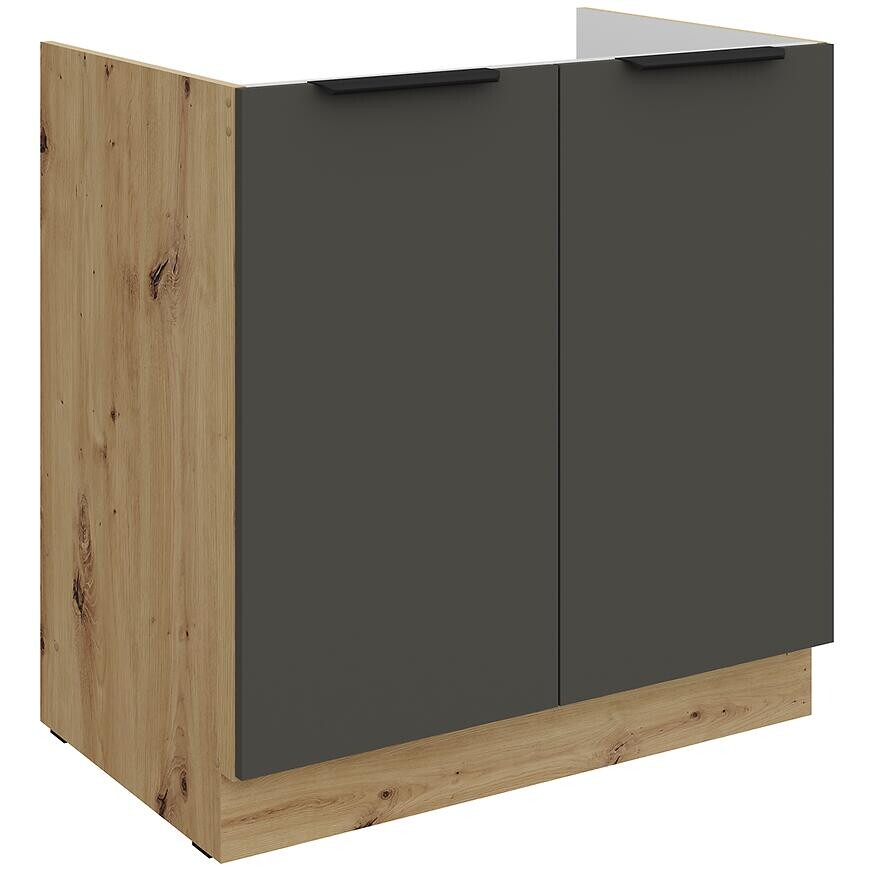 Kuchynská skrinka Aria-Gr/Ar Anti Fingerprint 80zl 2f Bb