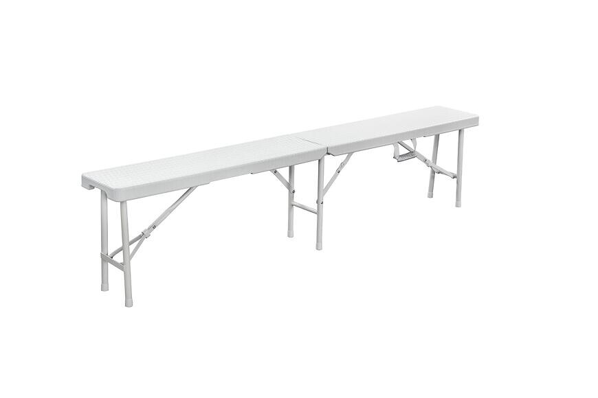 Skladacia kempingová lavica biela