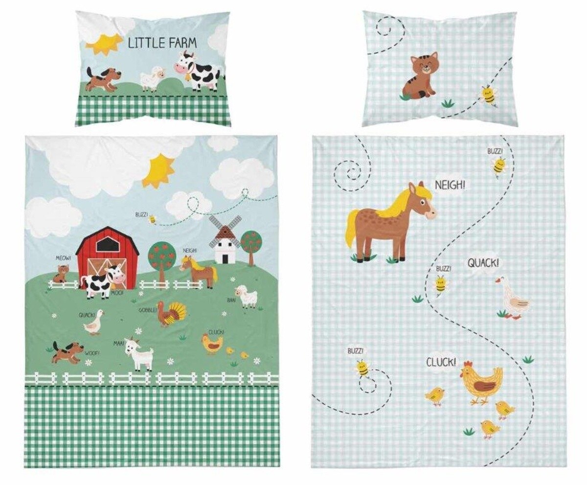 Obliečky do detskej postieľky bavlnené, Kamaráti z džungle