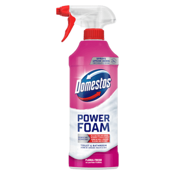 Domestos Power Foam Floral fresh čistiaca pena na toaletu a kúpelňu 435 ml