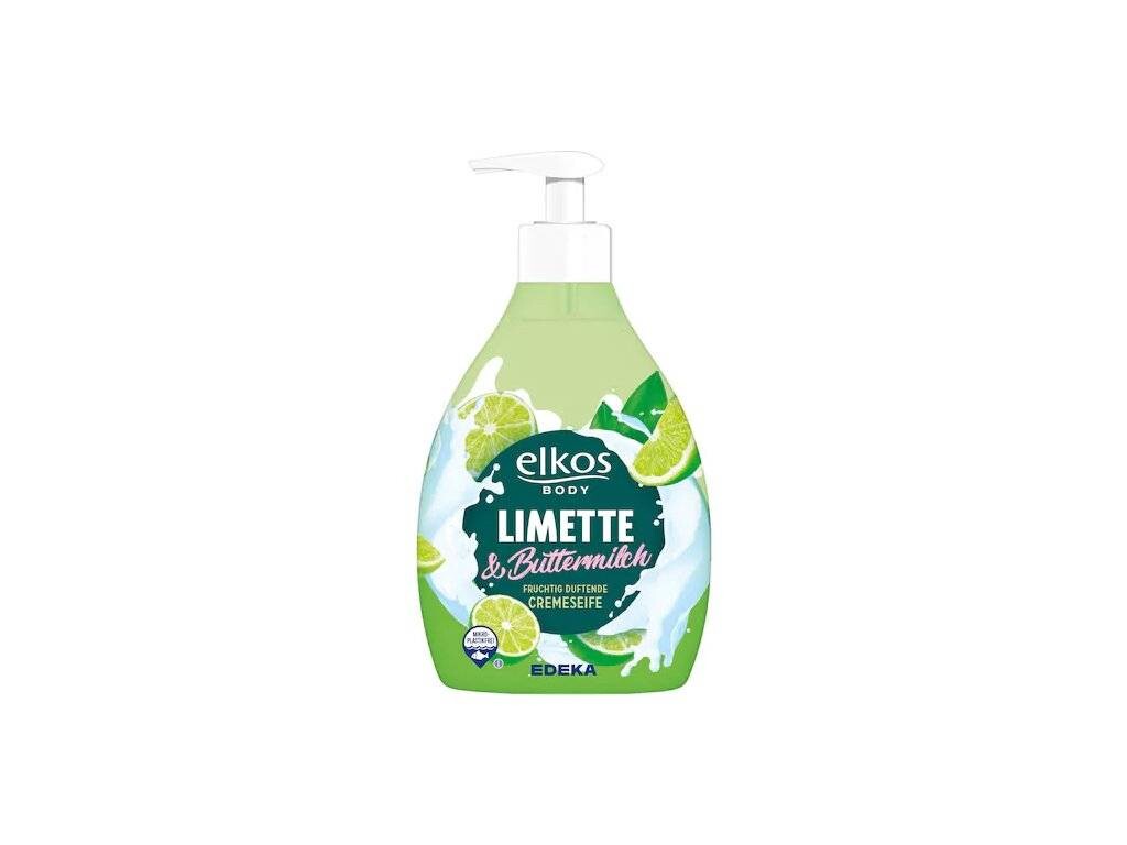 Elkos Lime & Buttermilk krémové tekuté mydlo s pumpičkou 500 ml