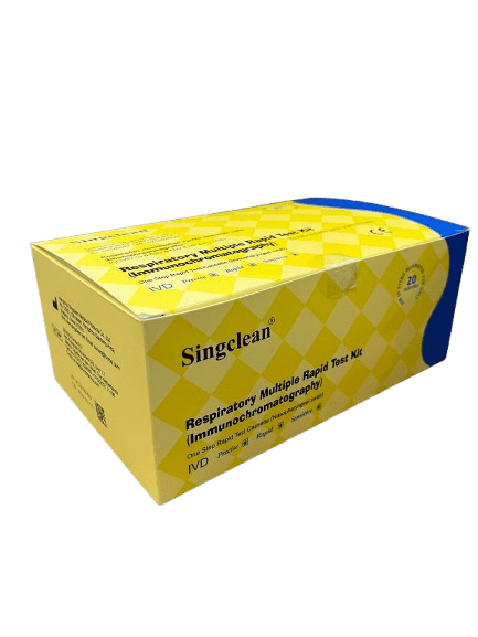 Test na Covid a ďalších 5 bežných vírusov - 20 kusov (do nosohltana pre domáce použitie) Značka: Singclean Množstvo I: 1 kusov.EXP.03.2027 antigénové testy