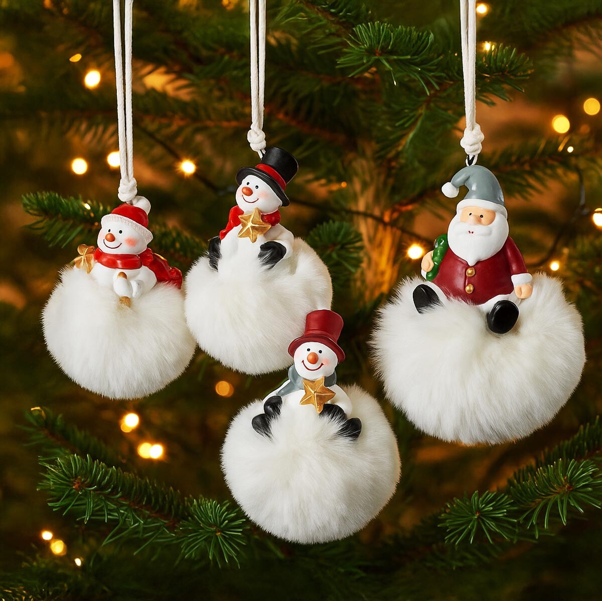 Vianočné ozdoby Gule, sada 4 ks