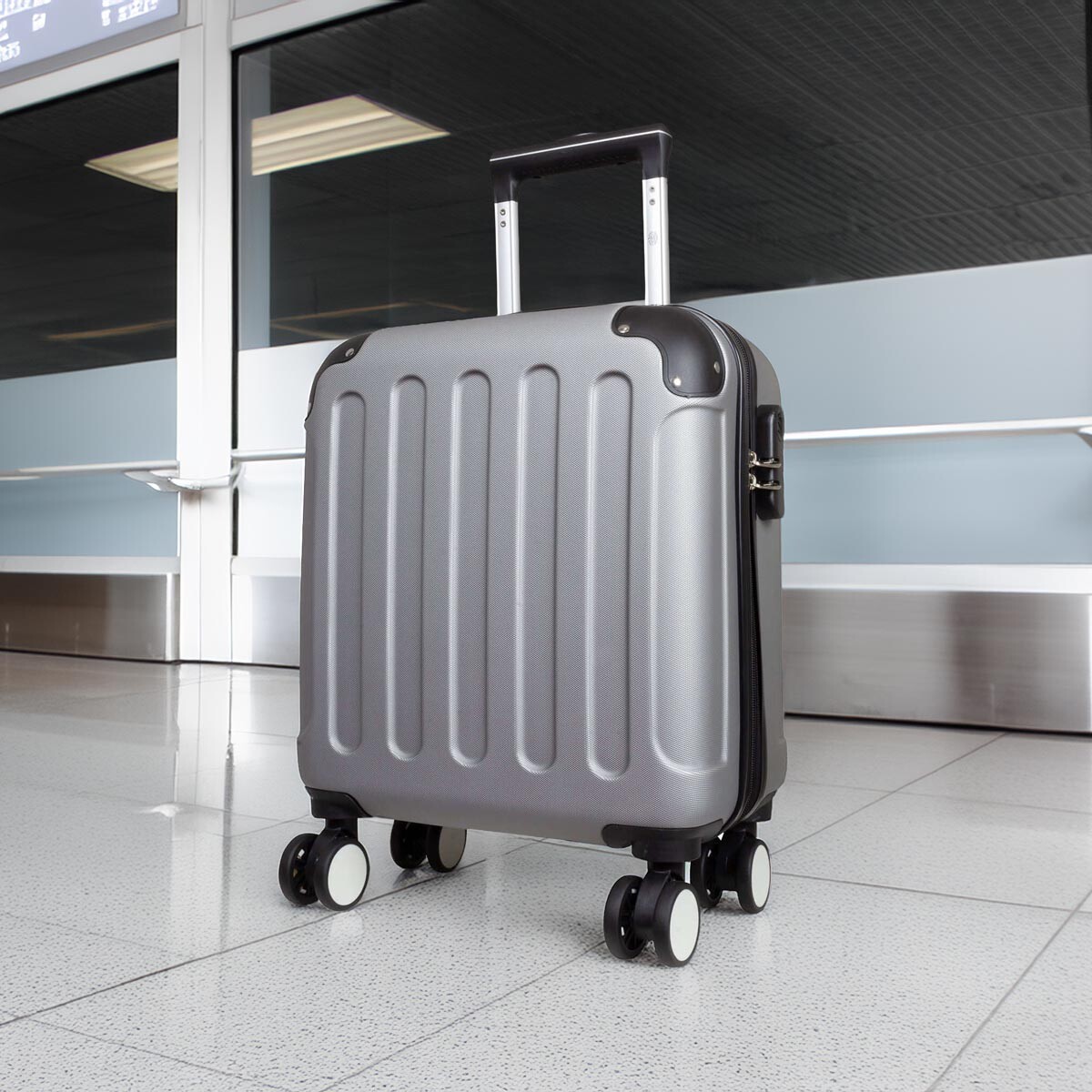 Cestovný kufor Avalon, strieborný