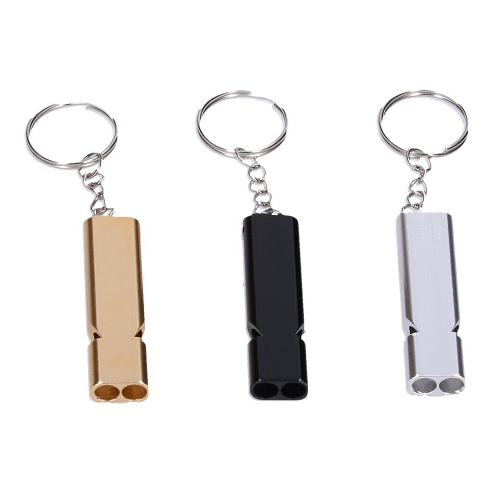 Kľúčenka píštaľka dvojitá 10cm - náhodná