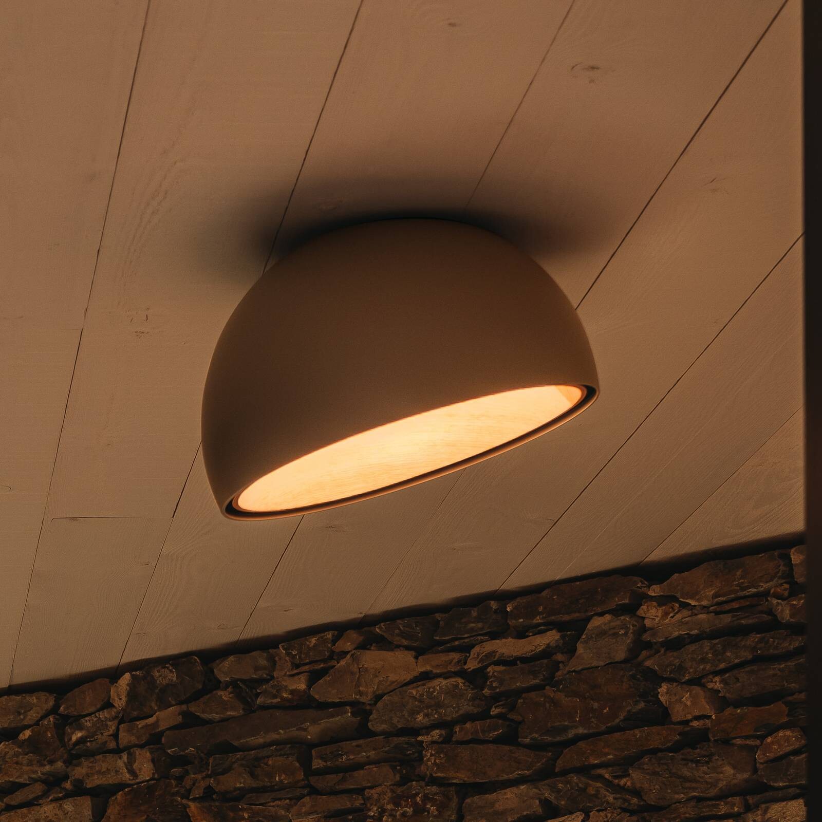 Stropné svietidlo LED Vibia Duo 4876, krémová
