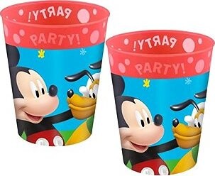 GODAN Plastový téglik myšiak/mickey mouse 250 ml, 2 ks