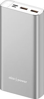 AlzaPower Metal 20000 mAh Fast Charge + PD3.0 strieborná