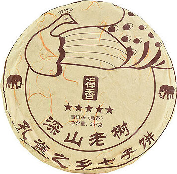 ORIENTAL Čierny čaj China Yunnan Lincang Pu-Erh Shu Peacock Tea 2017 357 g