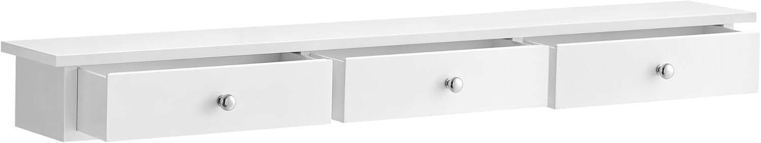 Nástěnná police Liwos se zásuvkami bílá