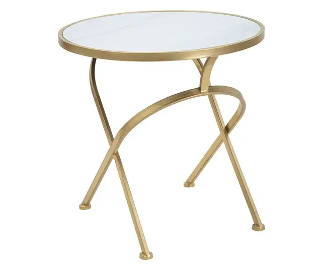 Odkládací stolek Glam 50 cm zlatý/mramor