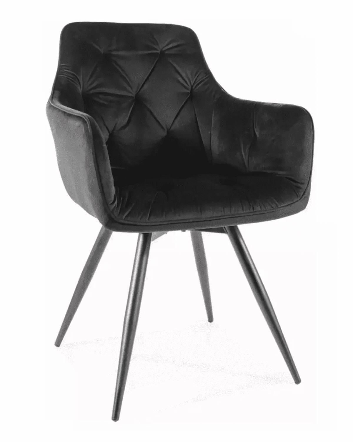 Sametové jídelní křeslo Mango černé