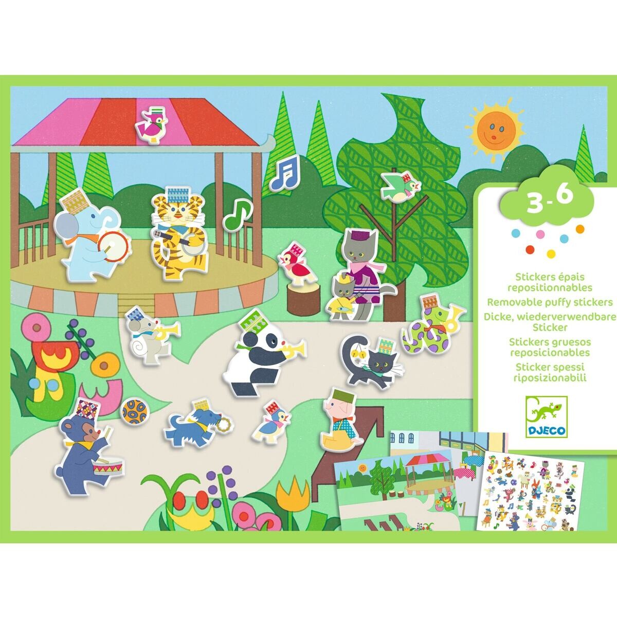 DJECO Samolepkové tvorenie Hudobníci