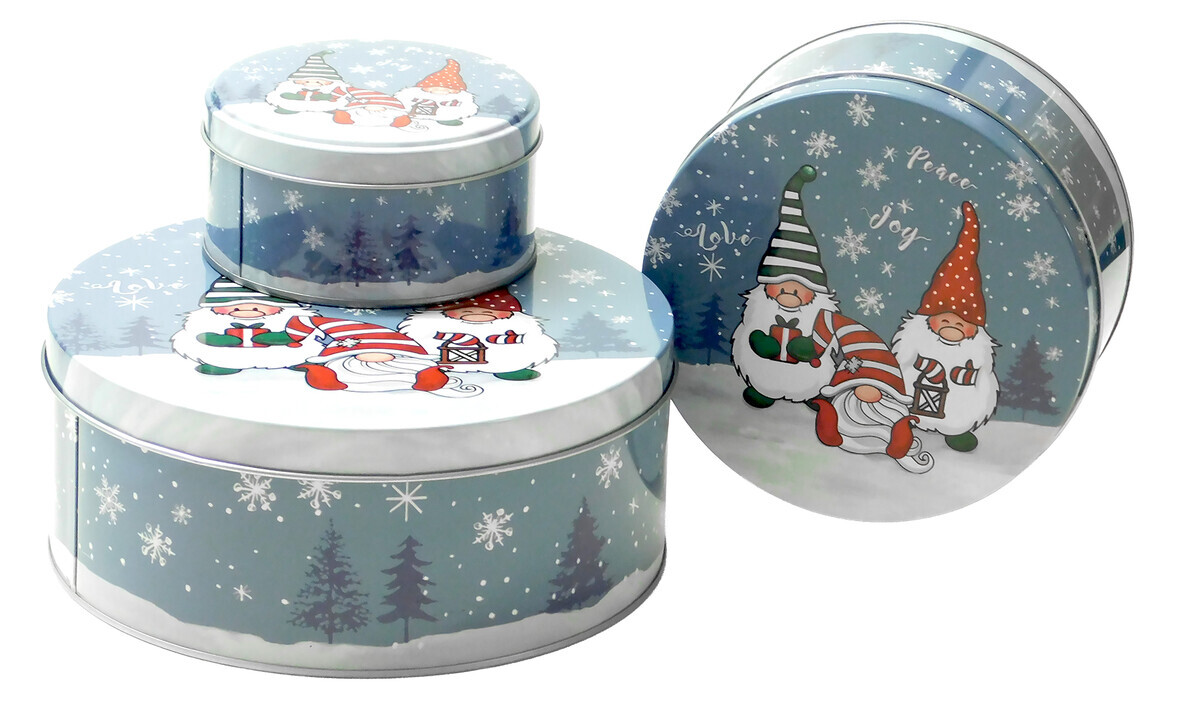 MAKRO - Dóza sada 3ks vianočná okrúhla