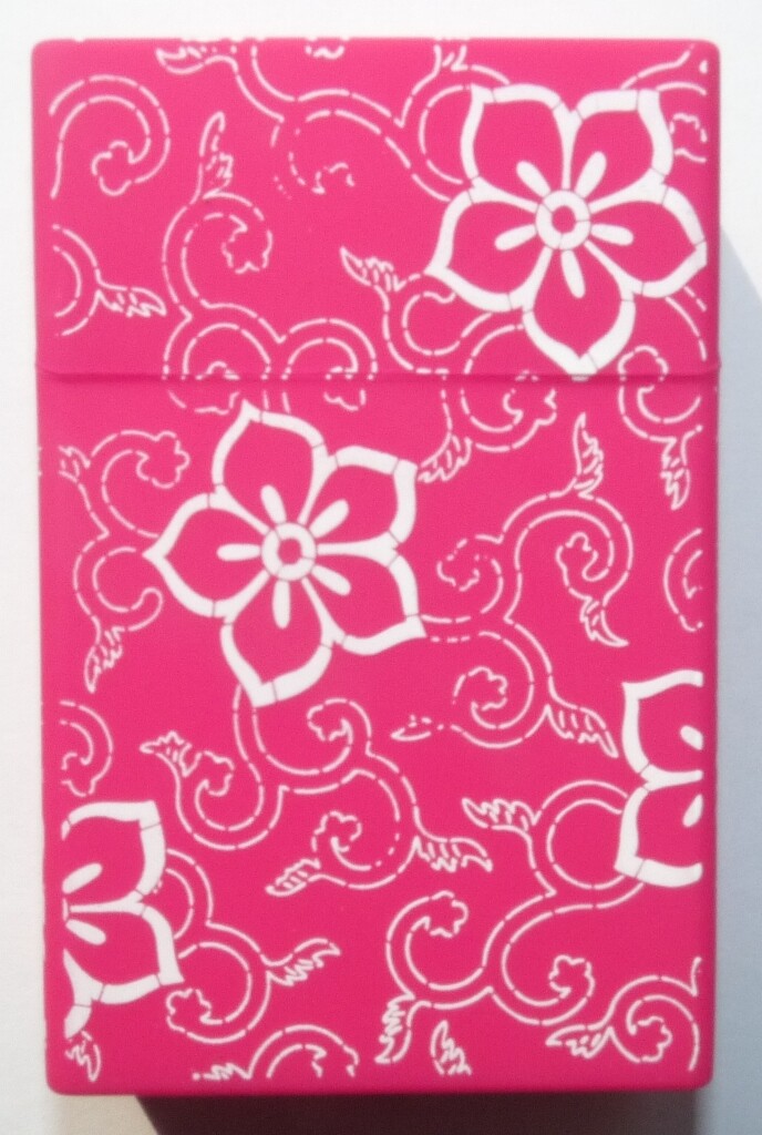 Bezdoteku Silikónová krabička na cigarety kvietok ružová