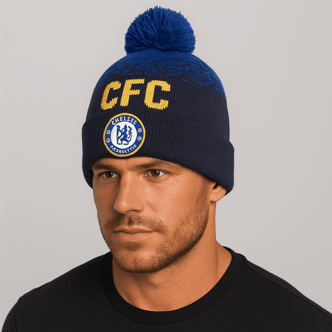 Zimná čapica New Era Marl Wordmark Beanie Chelsea FC Navy Blue - UNI