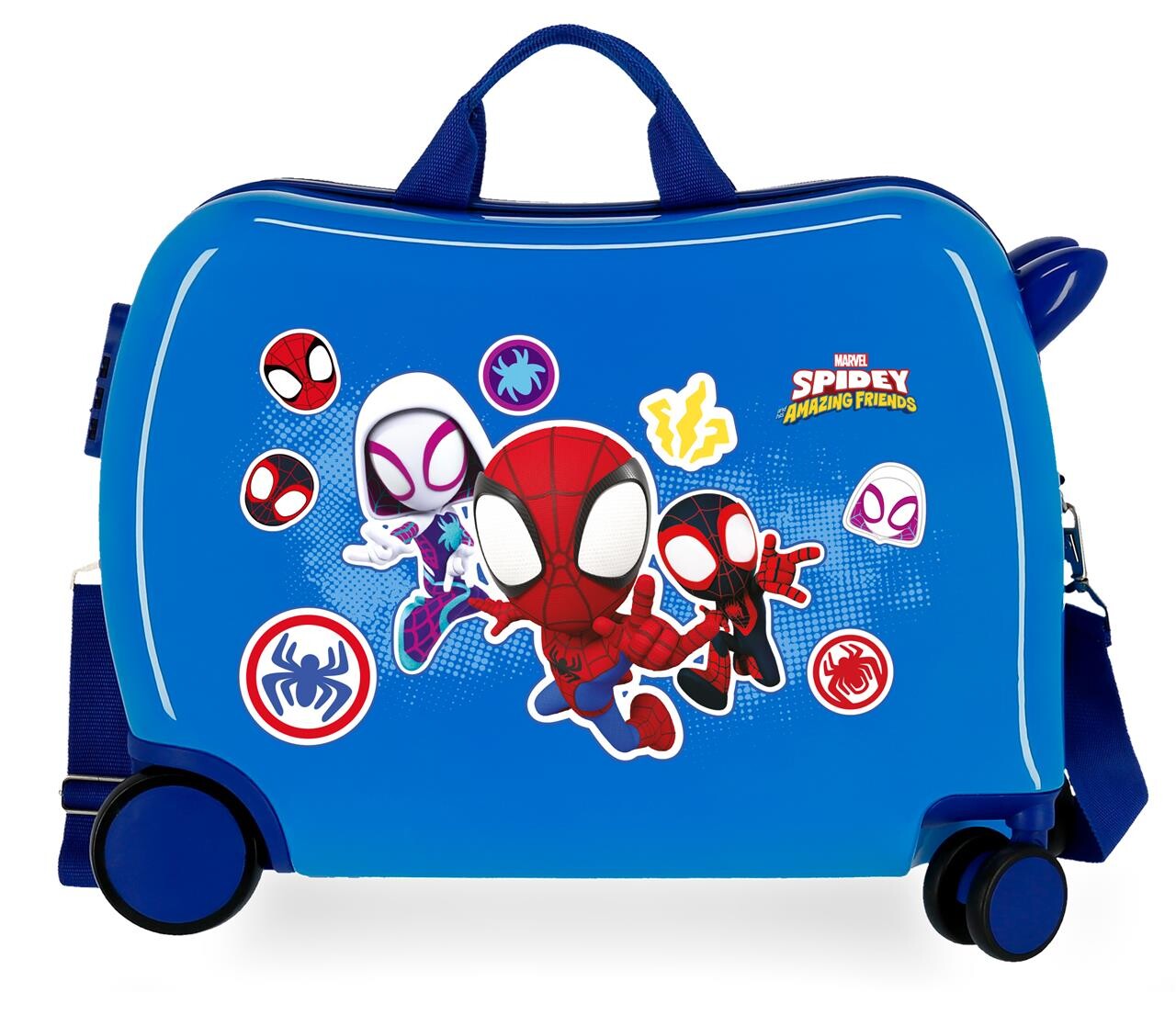 JOUMMABAGS Detský kufor na kolieskach - odrážadlo - Marvel Spidey Amazing Friends - 34L