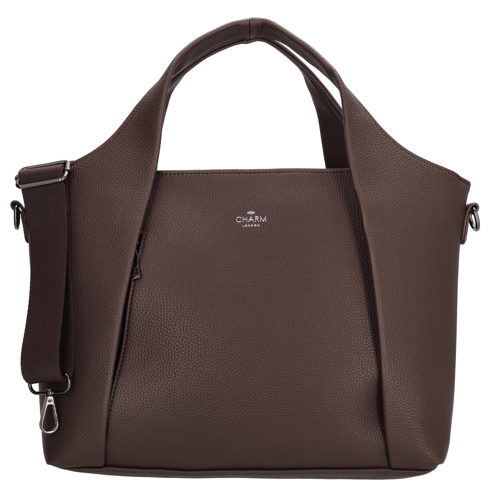 Prémiová kožená kabelka - Mulberry Street - Charm London - 15 L - tmavohnedá