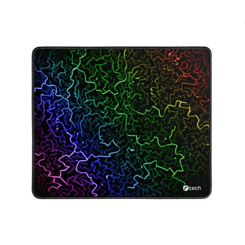 Herná podložka pod myš C-TECH ANTHEA ARC, farebnéná, pre gaming, 320x270x4mm, obšité okraje GMP-01ARC